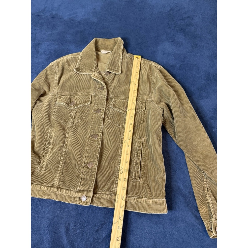 J Crew Corduroy Jacket Copper Buttons Women’s Small Olive Green